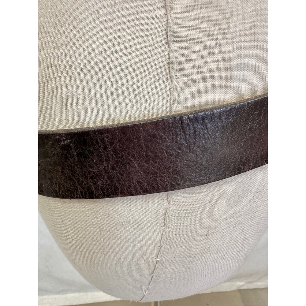 Lauren Ralph Lauren Dark Brown Genuine Leather O-Ring Buckle Belt Womens Large - Picture 6 of 13